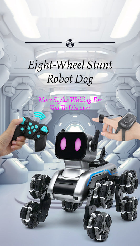 Eight-wheel stunt mechanical dog