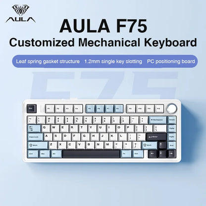 AULA F75 Mechanical Keyboard RGB Customized 75% Layout Gasket Structure