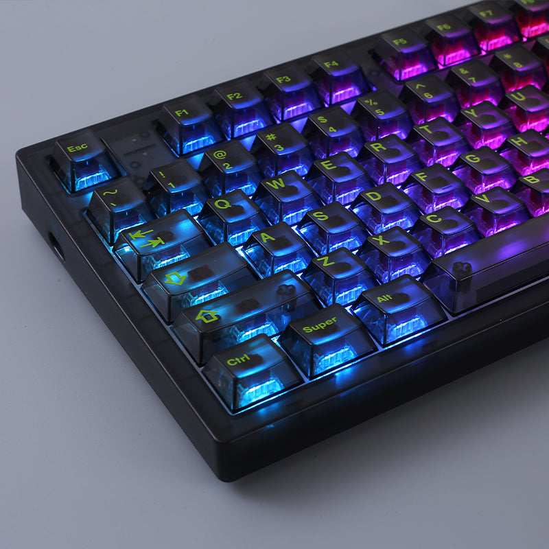 MK870 Full Transparent Keycap Complete Mechanical Keyboard, 87-Key eSports Hot-Swappable