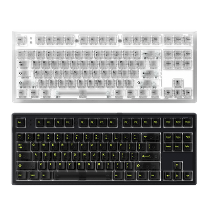 MK870 Full Transparent Keycap Complete Mechanical Keyboard, 87-Key eSports Hot-Swappable