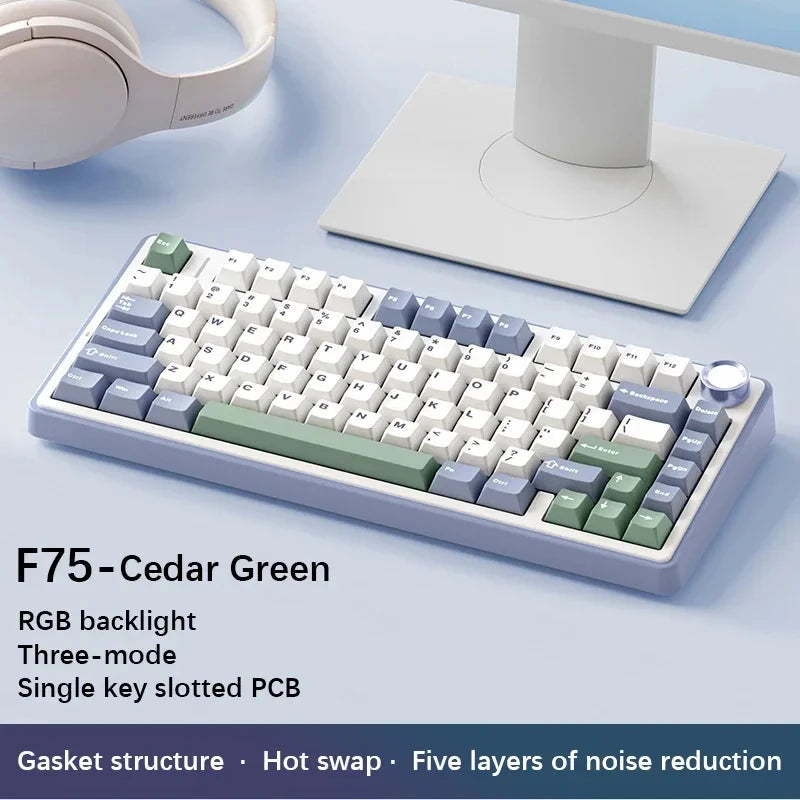 AULA F75 Mechanical Keyboard RGB Customized 75% Layout Gasket Structure