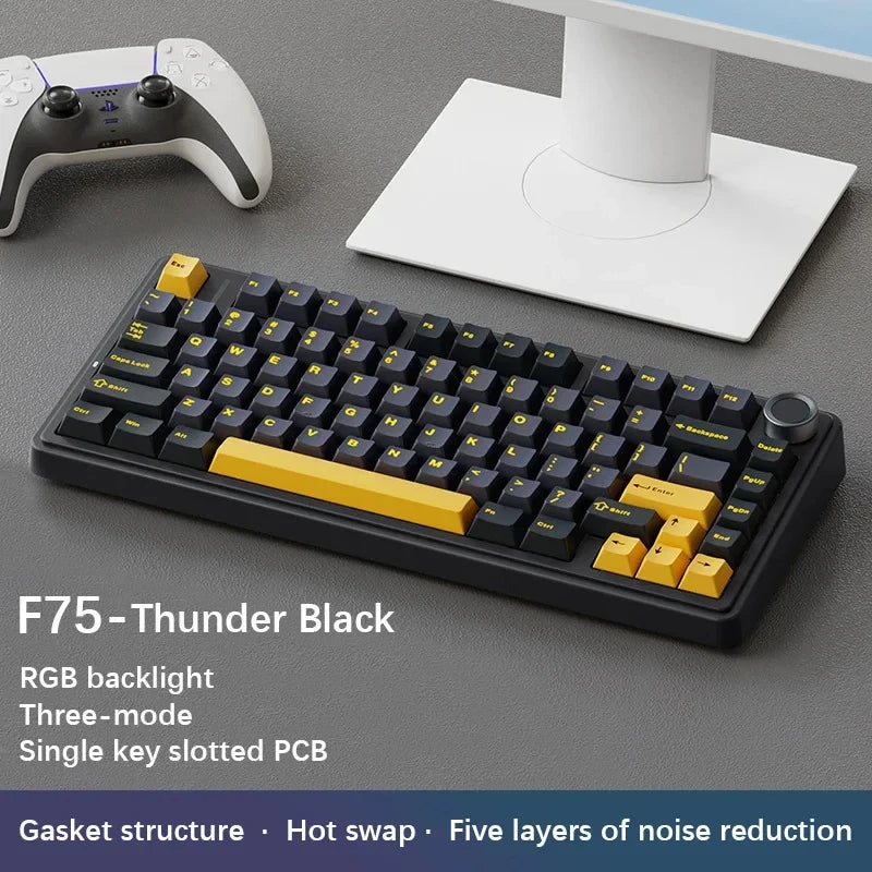 AULA F75 Mechanical Keyboard RGB Customized 75% Layout Gasket Structure