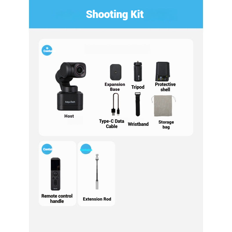 Wireless Detachable 3-Axis Gimbal Stabilizer Action Camera