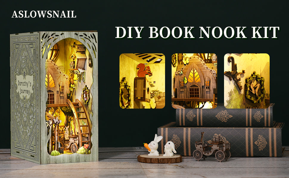 DIY Book Nook Kit 3D Wooden Puzzle (Dorothy's Journey)