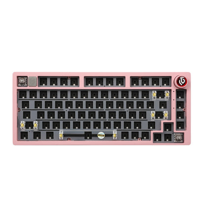 75% 81 keys Gasket-Mounted Wired Mechanical Keyboard with knob