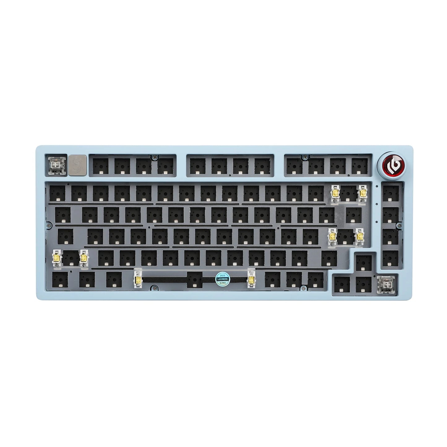 75% 81 keys Gasket-Mounted Wired Mechanical Keyboard with knob