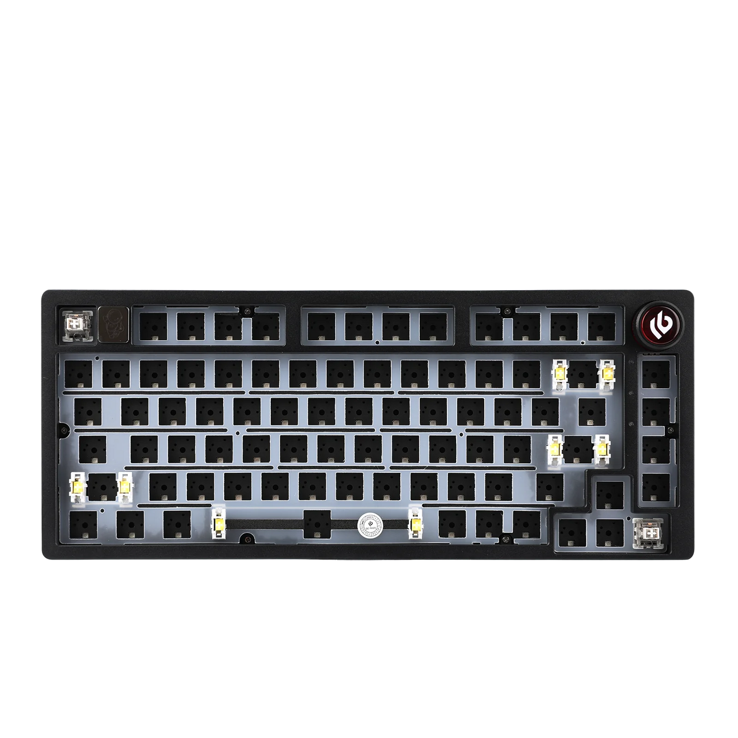 75% 81 keys Gasket-Mounted Wired Mechanical Keyboard with knob