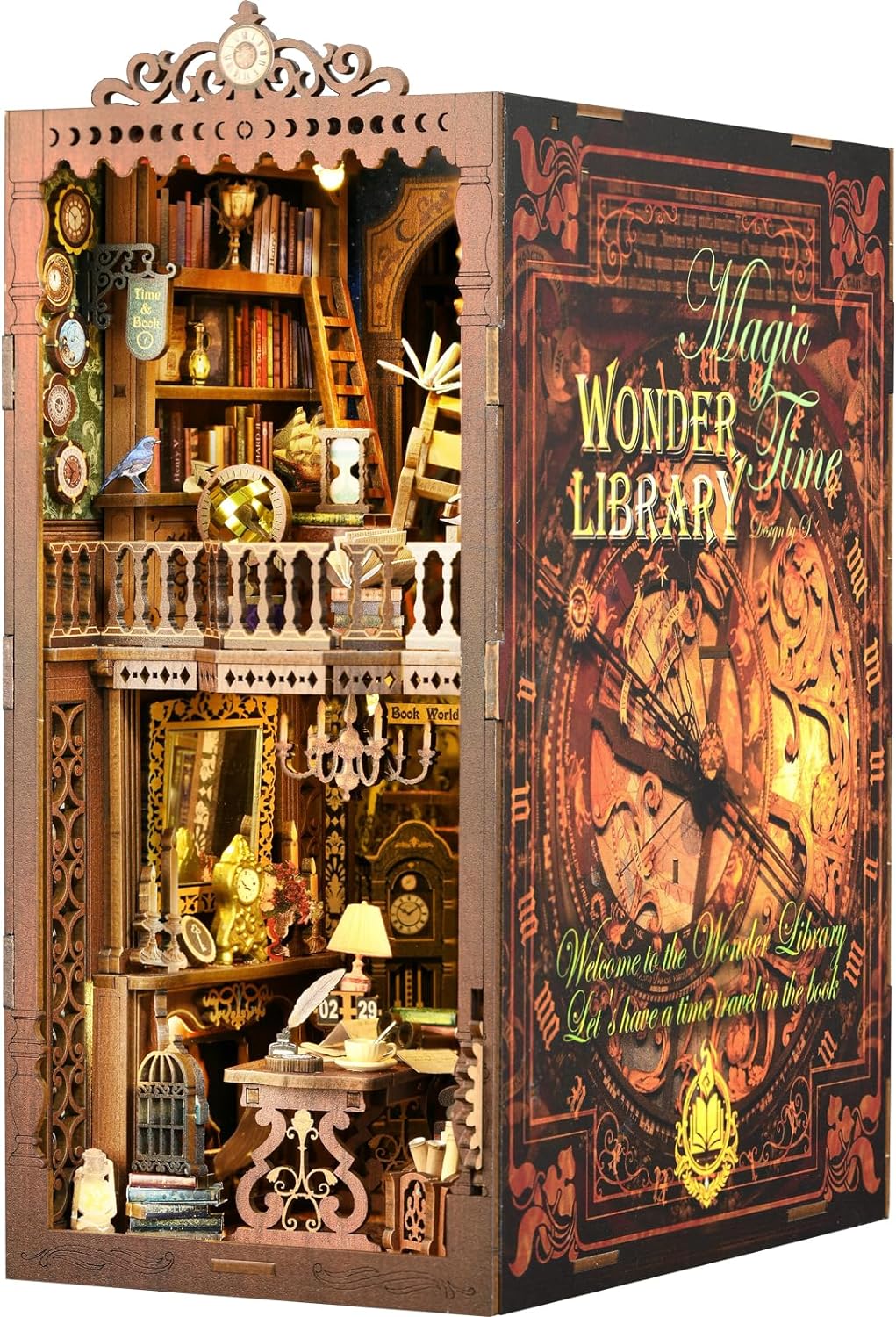 DIY Book Nook Kit 3D Wooden Puzzle  (Wonder Library)