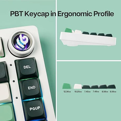 75% 81 keys Gasket-Mounted Wired Mechanical Keyboard with knob