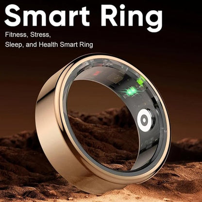 R02 Fitness Smart Ring, Smart Health Ring Bluetooth Sleep Monitoring Step Counting IP68 Waterproof Smart Ring Fitness