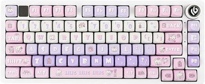 75% 81 keys Gasket-Mounted Wired Mechanical Keyboard with knob