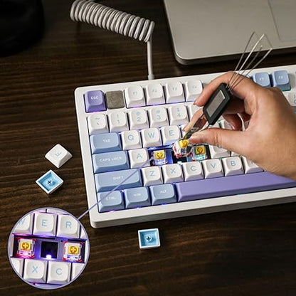 75% 81 keys Gasket-Mounted Wired Mechanical Keyboard with knob