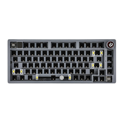 75% 81 keys Gasket-Mounted Wired Mechanical Keyboard with knob