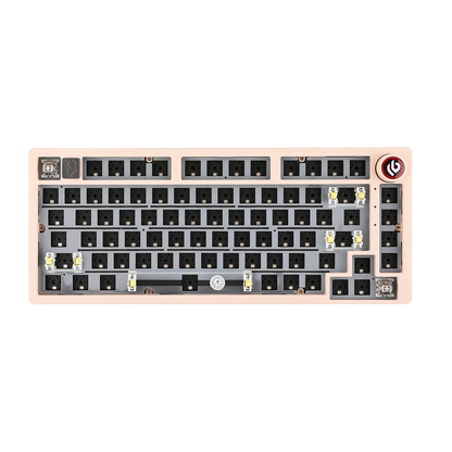 75% 81 keys Gasket-Mounted Wired Mechanical Keyboard with knob