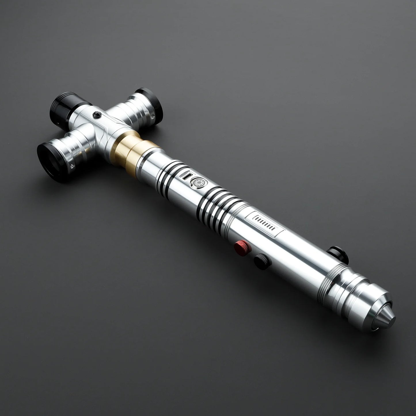 LIGHTSABER CROSSGUARD THREE BLADES LIGHT SABER XENOPIXEL V3 MAIN HILT 36.5CM