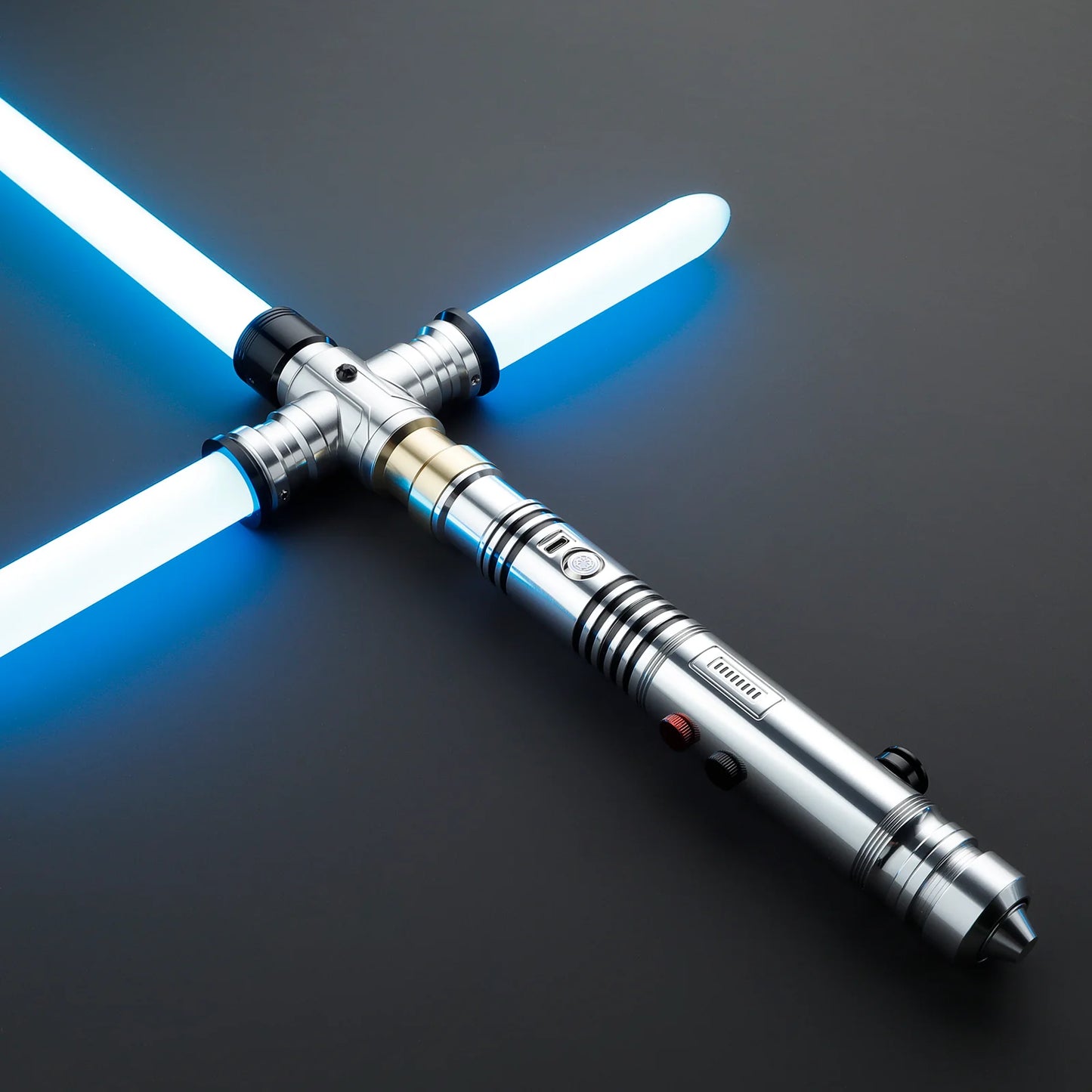 LIGHTSABER CROSSGUARD THREE BLADES LIGHT SABER XENOPIXEL V3 MAIN HILT 36.5CM