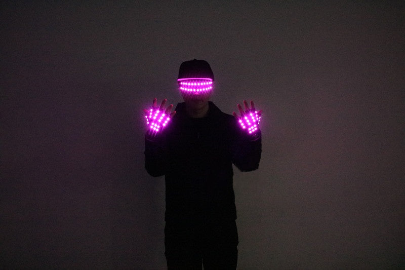 Stage LED light-up gloves