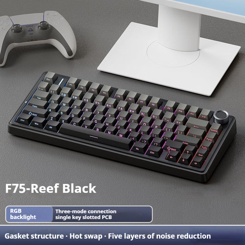 AULA F75 Mechanical Keyboard RGB Customized 75% Layout Gasket Structure