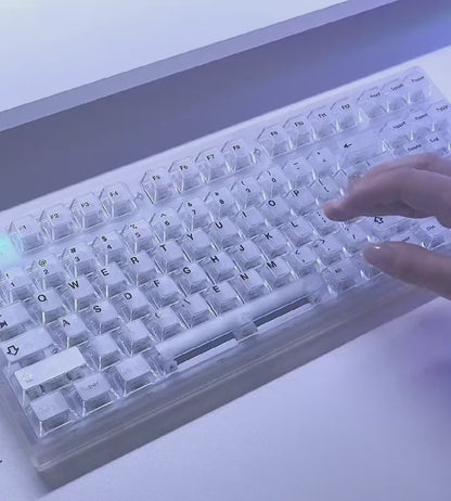 MK870 Full Transparent Keycap Complete Mechanical Keyboard, 87-Key eSports Hot-Swappable