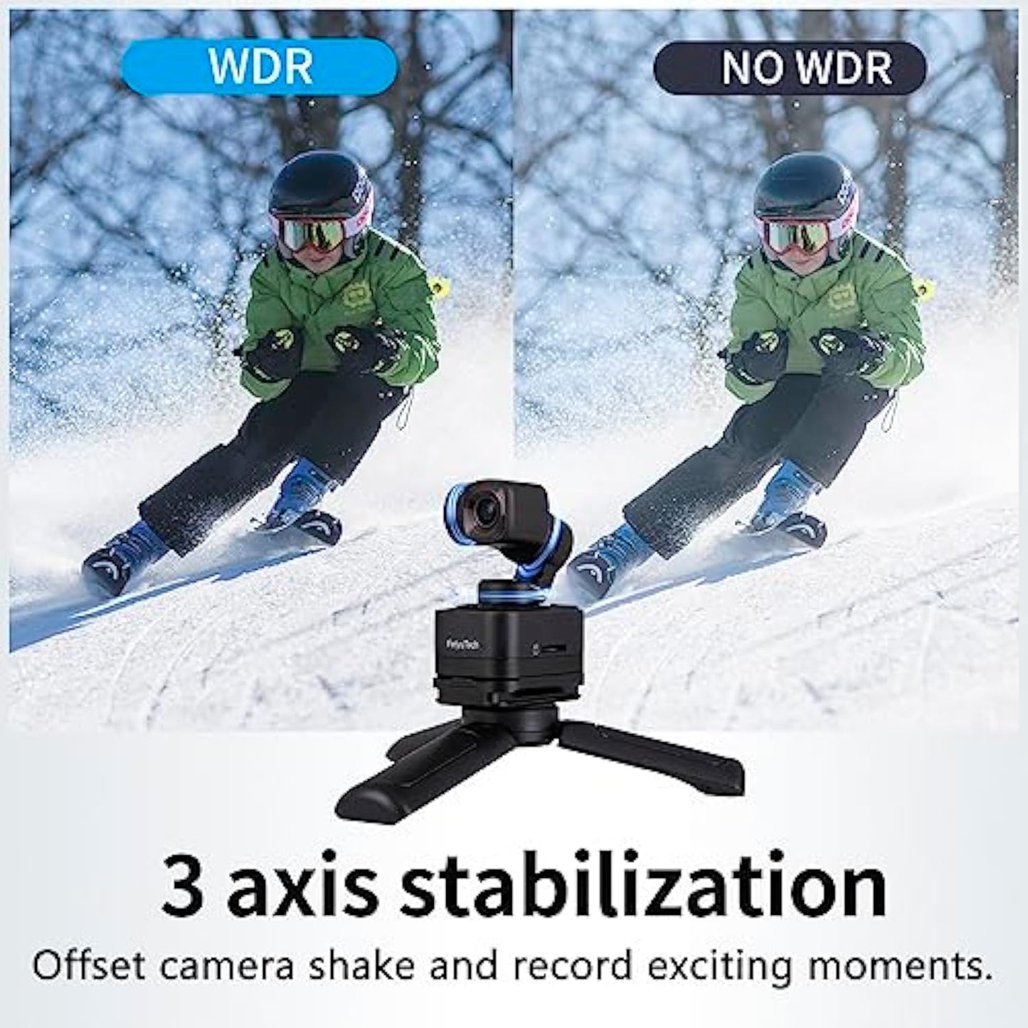 Wireless Detachable 3-Axis Gimbal Stabilizer Action Camera